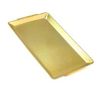 SANQIAHOME 15.8" x 9.5" Large Serving Platters, Stainless Steel Heavy-Duty Large Serving Trays, Gold Rectangular Plates for Food, Fruit, Party, Wedding, Christmas, Chip and Scratch Resistant