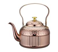 SANQIAHOME HD Copper Teapot with Infuser 42oz(1.2 litres) 4-5 Cups, Stainless Steel Water Boilers Loose Leaf Tea Maker Water Kettle for Stovetop Induction/Gas