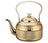 SANQIAHOME HD Gold Teapot with Infuser 42oz(1.2 litres) 4-5 Cups, Stainless Steel Water Boilers Loose Leaf Tea Maker Water Kettle for Stovetop Induction/Gas