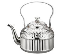 SANQIAHOME HD Silver Teapot with Infuser 42oz(1.2 litres) 4-5 Cups, Stainless Steel Water Boilers Loose Leaf Tea Maker Water Kettle for Stovetop Induction/Gas
