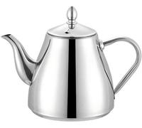 Sanqiahome Stainless Steel Teapot Coffee Servers 42 Oz(1.2 Litres) 4-5 Cups, Easy Pour Silver Tea Pot