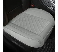 SanQing 2PCS Luxury PU Leather Car Seat Covers Protectors Cushions for Front Seat Compatible with 90% Vehicles (Sedan SUV Truck Mini Van) (GRAY)