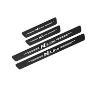 SANQIUTOU 4pcs Car Door Sill Protector Strips for Hyundai N LINE Creta Azera i10 i20 i30 i40 ix35, Carbon Fiber Threshold Protective Film Kick Plate Cover Sticker Interior Accessories