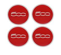 SANQIUTOU 4pcs Hub Center Cap Stickers for Fiat 500 Abarth Punto Bravo Stilo Panda 56mm,Car Logo Protective Sticker Car Wheel Centre Cover Badge Sticker Sunscreen Waterproof Dustproof,Red
