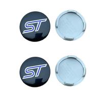 SANQIUTOU 4Pcs Hub Centre Caps for Ford Mondeo Mustang Focus Fiesta ST 54MM, Wheel Hub Caps Waterproof DustProof Anti Rust Emblems Wheel Caps Car Accessories,Blue