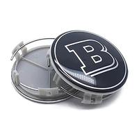 SANQIUTOU 4Pcs Hub Centre Caps for Smart Brabus AMG 75MM, Wheel Hub Caps Waterproof DustProof Anti Rust Emblems Wheel Caps Car Accessories,S
