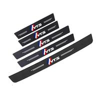 SANQIUTOU 5pcs Car Door Sill Protector Strips for Citroën Saxo VTS C2 VTS C4 VTS,Carbon Fiber Threshold Protective Film Kick Plate Cover Sticker Interior Accessories