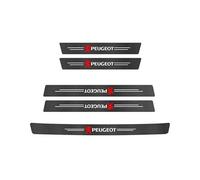 SANQIUTOU 5pcs Car Door Sill Protector Strips for Peugeot 207 CC,Carbon Fiber Threshold Protective Film Kick Plate Cover Sticker Interior Accessories