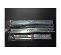 SANQIUTOU Car Door Sill Protector Strips for Ford Focus 2018-2021 2022 2023 2024, Sticker Trim Non Slip Anti Scratch Stainless Steel Material, 4 Pcs