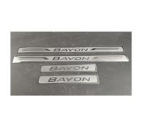 SANQIUTOU Car Door Sill Protector Strips for Hyundai Bayon 2021 2022 2023 2024 2025, Sticker Trim Non Slip Anti Scratch Stainless Steel Material, 4 Pcs