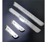 SANQIUTOU Car Door Sill Protector Strips for Opel Vauxhall Mokka X 2012-2016 2017 2018 2019 2020, Sticker Trim Non Slip Anti Scratch Stainless Steel Material, 4 Pcs