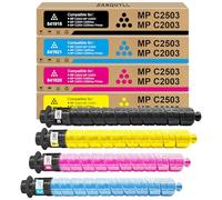 SANQUYLL MP C2003 Toner Cartridge Compatible for Ricoh MP C2003 MP C2503 MP C2004 C2004ex MP C2504 C2504ex Printer(4 Pack CMYK 15,000 Pages)