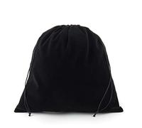 Sanrich 5 Pack Large Black Velvet Pouch Bags With Drawstring -14 x14 INCH Treat Bag Dust Bag For Gift Hair Dryer Hotel Storage Velvet Gym Bags Drawstring Cloth Packing