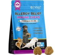 SANRIK Dog Allergy Relief, Allergy Tablets for Dogs, Itch Remedies for Dogs with 60 pcs, Dog Anti Itchy Skin Relief, Immunity Treats for All Breeds