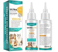 Sanrik Dog Ear Cleaner, Dog Ear Drops for Infection Antibiotics, Non-Toxic, Non Irritating, Anti Fungal Ear Drops for Dogs & Cats, Dog Ear Infection Treatment, Dog Ear Cleaner Solution (1 pack)
