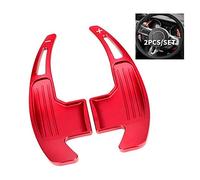 SANRILY Sport CNC Billet Steering Wheel Paddle Shifter Extension for Ford Mustang Accessories, metal Alloy Shift Paddle Blade (Fits:2020 2021 Ford Mustang 2015-up) paddle-shift covers - red