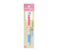 Sanrio 114316 Hello Kitty EnerGel 2 Colour Ballpoint Pen with Pet ABS Resin 0.5 mm Black Red