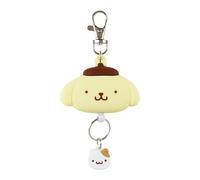 Sanrio 168718 Face Shaped Reel Key Chain Pompom Pudding Key Mascot Pudding POMPOMPURIN 5.1 x 2.5 x 0.7 inches (13 x 6.4 x 1.8 cm) Character