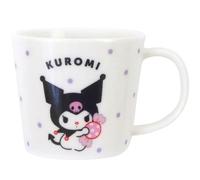 Sanrio 335122 Kuromi Mug, Medium, Approx. 9.5 fl oz (280 ml), Microwave Safe, Dishwasher Safe, Characters Sweets & Dots, Made in Japan