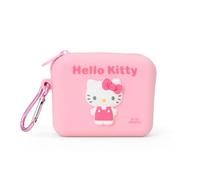 Sanrio 357588 Silicone Mini Pouch, Hello Kitty Accessory Case, Cosmetic Pouch, Coin Purse, Pink, Hello Kitty