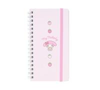 Sanrio 430773 My Melody Slim Ring Notebook with Elastic Band