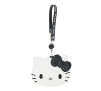 Sanrio 606146 I Love Hello Kitty Pass Case, Black, PU Leather, PVC, Steel, Polyester, Recommended Age: 15 Years and up
