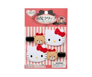 Sanrio 612952 Long Bangs Clip, Hello Kitty ABS Resin, Right and Left Facing Set, Makeup, Facial Wash