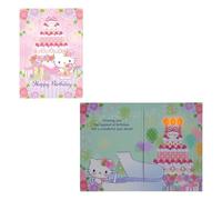 Sanrio 614726 Grilling Greeting Card Birthday Gift Light & Melody Hello Kitty Cake JPME59-5