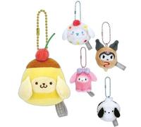 Sanrio Character Food Cosplay Series Plush Toy Bag Charm Cinnamoroll - 77×33×101mm