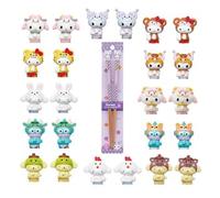 Sanrio Characters Animal Zodiac Wooden Chopsticks Hello Kitty/Monkey - 210mm