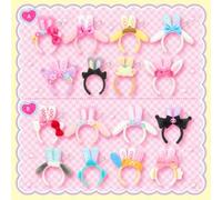 Sanrio Characters Secret Mini Headband Keyring -Spring Rabbit Series - For 10cm Doll (8 Types) (Blind Box) Type B - 1 pc - Random Style (7 x 7cm)