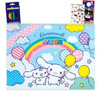 SANRIO Cinnamoroll Sketchbook Set - Bundle Doodle Book with Blank and Coloring Pages, Colored Pencils, Stickers, More for Kids, Adults | Cinnamoroll Journal Notebook Stationery Drawing Kit