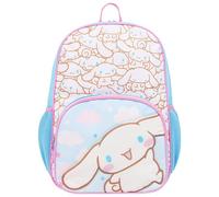 Sanrio Cinnamoroll Young Adult Backpack | Full-Size Bowler Bag with Laptop Sleeve | Mesh Airflow Straps and Front Zip Pocket