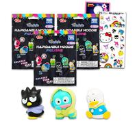 Sanrio Hapidanbui Hoodie Blind Bags Mini Figures Set - 3 Pack Twinchees Sanrio Collectable Mystery Mini Figures Bundles Featuring Keroppi, Tuxedo Sam, More Plus Stickers | Hello Kitty Party Supplies