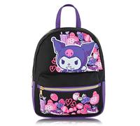 Sanrio Hello Kitty and Friends Kuromi Backpack | 10" Mini PU Leather Purse for Women, Men, Unisex, Kuromi Dessert, 10x8x0.75 inches
