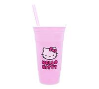 Sanrio Hello Kitty Pink Plastic Tumbler With Lid and Straw | Holds 32 Ounces