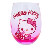 Sanrio Hello Kitty Strawberry Sip Stemless Wine Glass | Holds 20 Ounces