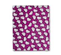 Sanrio Hello Kitty Whiskers and Bows Sherpa Throw Blanket 50 x 60 Inches