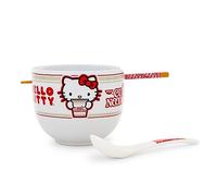 Sanrio Hello Kitty x Nissin 20-Ounce Ramen Bowl With Chopsticks and Spoon