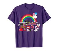 Sanrio Hello Kitty Yardsale Cute Graphic T-Shirt, Men, Purple, X-Large