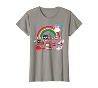 Sanrio Hello Kitty Yardsale Cute Graphic T-Shirt, Women, Slate Grey, 3X-Large