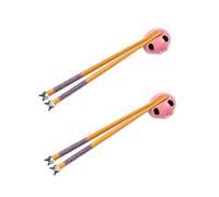 Sanrio Kuromi 2-Pair Bamboo Chopstick Set With Ceramic Rests