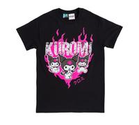Sanrio Kuromi Flames Black T Shirt
