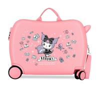 Sanrio Kuromi Fortune Telling Pink Children's Suitcase 50x38x20 cm Rigid ABS Side Combination Closure 34L 2.1kg 2 Wheels