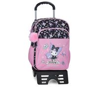Sanrio Kuromi Fortune Telling School Backpack with Trolley Pink 30x40x13 cm Polyester