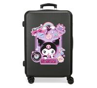 Sanrio Kuromi Wonder Fest Medium Suitcase Black 46x65x23cm Rigid 3kg Combination Lock Side ABS 3kg 56LExtensible Hand Luggage