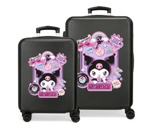 Sanrio Kuromi Wonder Fest Suitcase Set Black 55/65 cm Rigid 7.5 kg Combination Lock Side ABS 7.5 kg 89LExtensible Hand Luggage