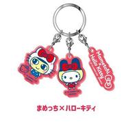 Sanrio Triple Acrylic Keychain Tamagotchi X Sanrio Characters 01 Mametchi X Hello Kitty