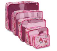 Sanrio's Hello Kitty Packing Cubes - 5 Piece Packing Cube Bags - Travel Essentials - Suitcase Luggage Organizer Set - Hello Kitty and Friends, My Melody, Kerromi, Kerropi, Badtz-Maru (My Melody)