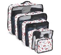 Sanrio's Hello Kitty Packing Cubes - 5 Piece Packing Cube Travel Essential - Luggage Organizer Set - For Kids,Teens,Adults (Hello Kitty)